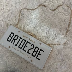 Brand New Kate Spade Limited edition bride to be clutch with chain